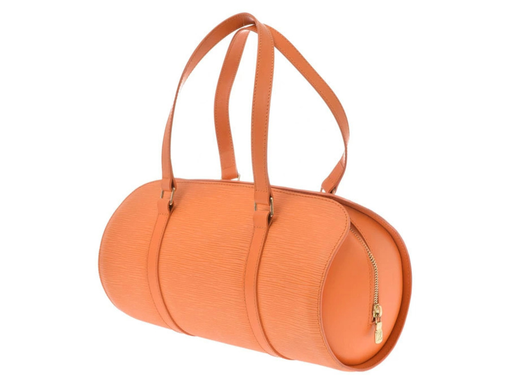 Louis Vuitton Soufflot Handbag Epi Leather Mandarin Black